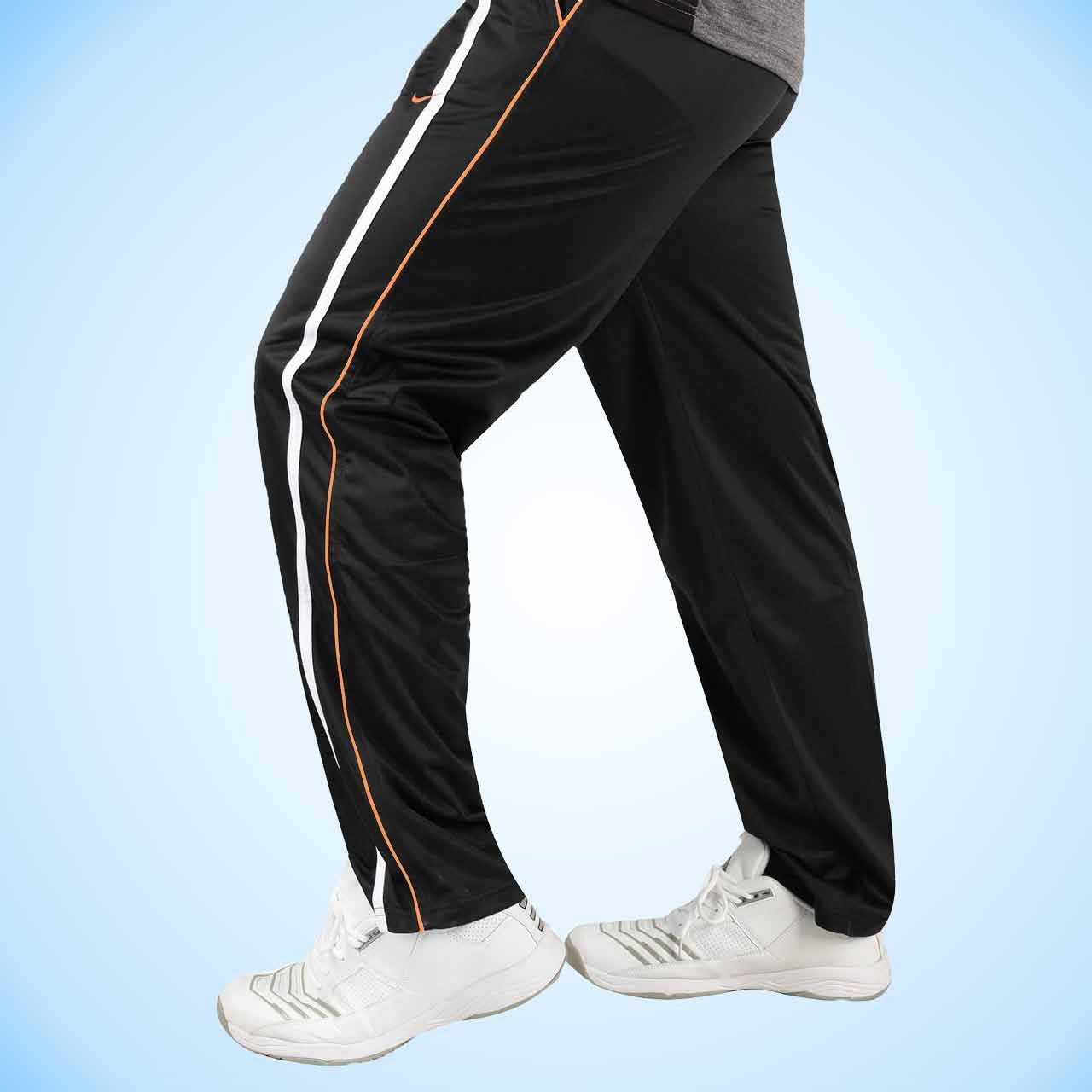 black trouser with orange strip by xtremesportswear PLUS 8000 TROUSER
