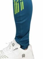 GR-17 TROUSER sky blue trouser with green printing zoom on lages fitting GR-17 TROUSER sky blue trouser with green printing zoom on lages fitting