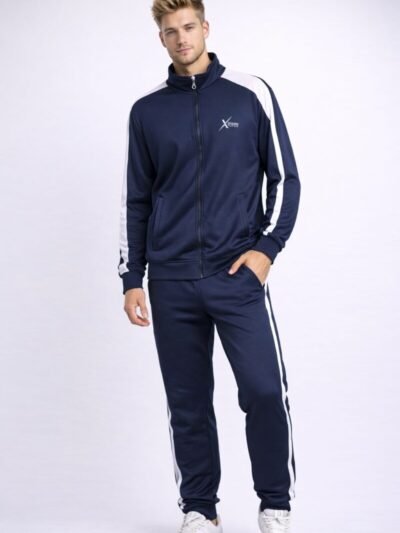 Men’s Navy Blue Sports Tracksuit Set