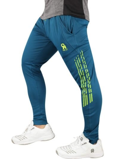 GR-17 TROUSER sky blue trouser with green printing