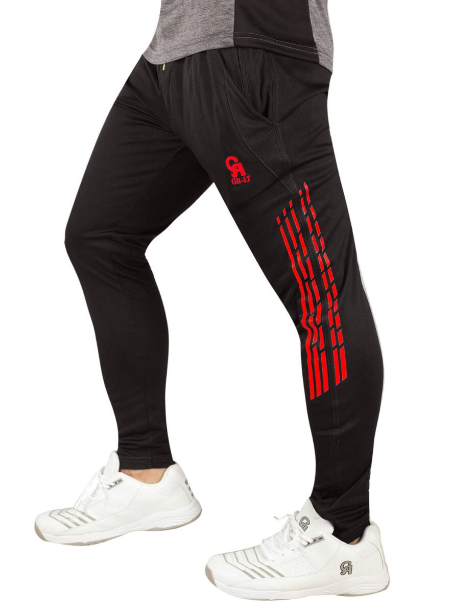 GR-17 TROUSER black trouser with red printing