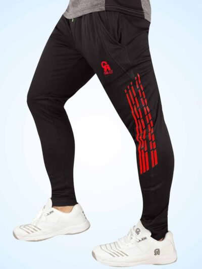GR-17 TROUSER black trouser with red printing