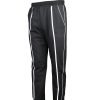 Cotton jogger pants loose fit for men in black color with white strip