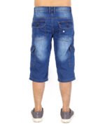 Men's Classic Cargo Cotton Short Blue-Men-Denim-Knee-Length-Shorts-Pakistan