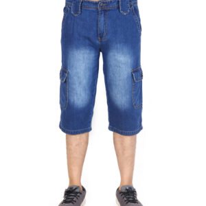 Blue-Men-Denim-Knee-Length-Shorts-Pakistan