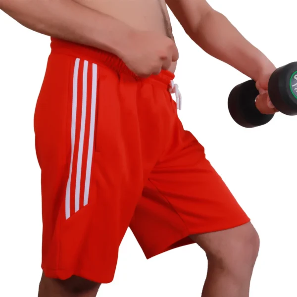 side Stripe Red Color Men Shorts