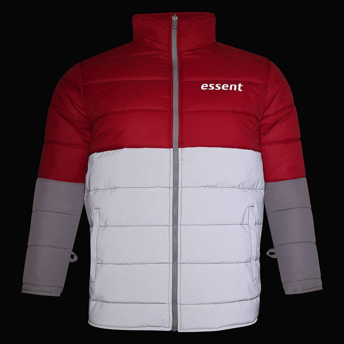 Red-Grey-Men-Winter-Jacket-Extreme-Sportswear Men Reflective Jacket online in Pakistan