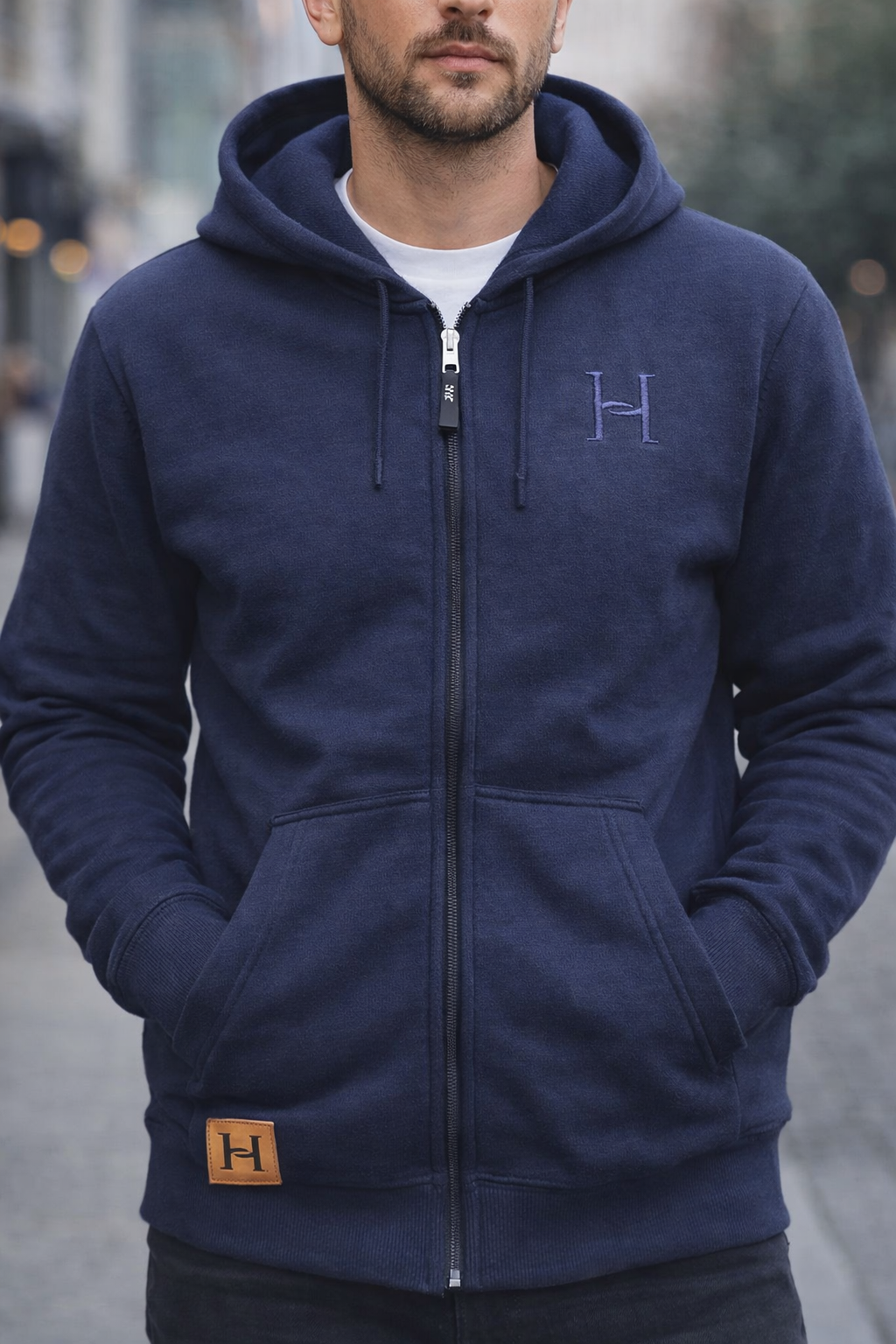 Cotton Fleece Hoodie for Men